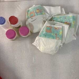 Uneeda Baby Doll Accessories Set Diapers Baby Food‎ Jars Doctor Bottle Powder